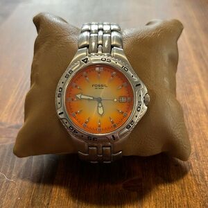 Fossil watch - orange face